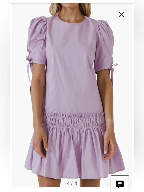 English Factory Dresses & Skirts - English Factory Lavender Poplin Drop Waist Dress Size Small